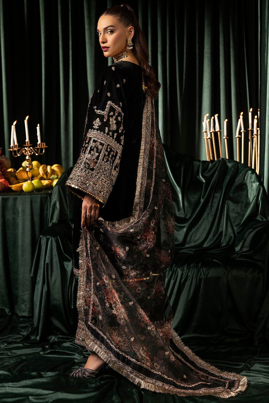 Motifz | Velvet Formals | 5097-TANISHA by Motifz - Designer Dress - Type: Ladies Clothes - Available at Libayah - 100% Original