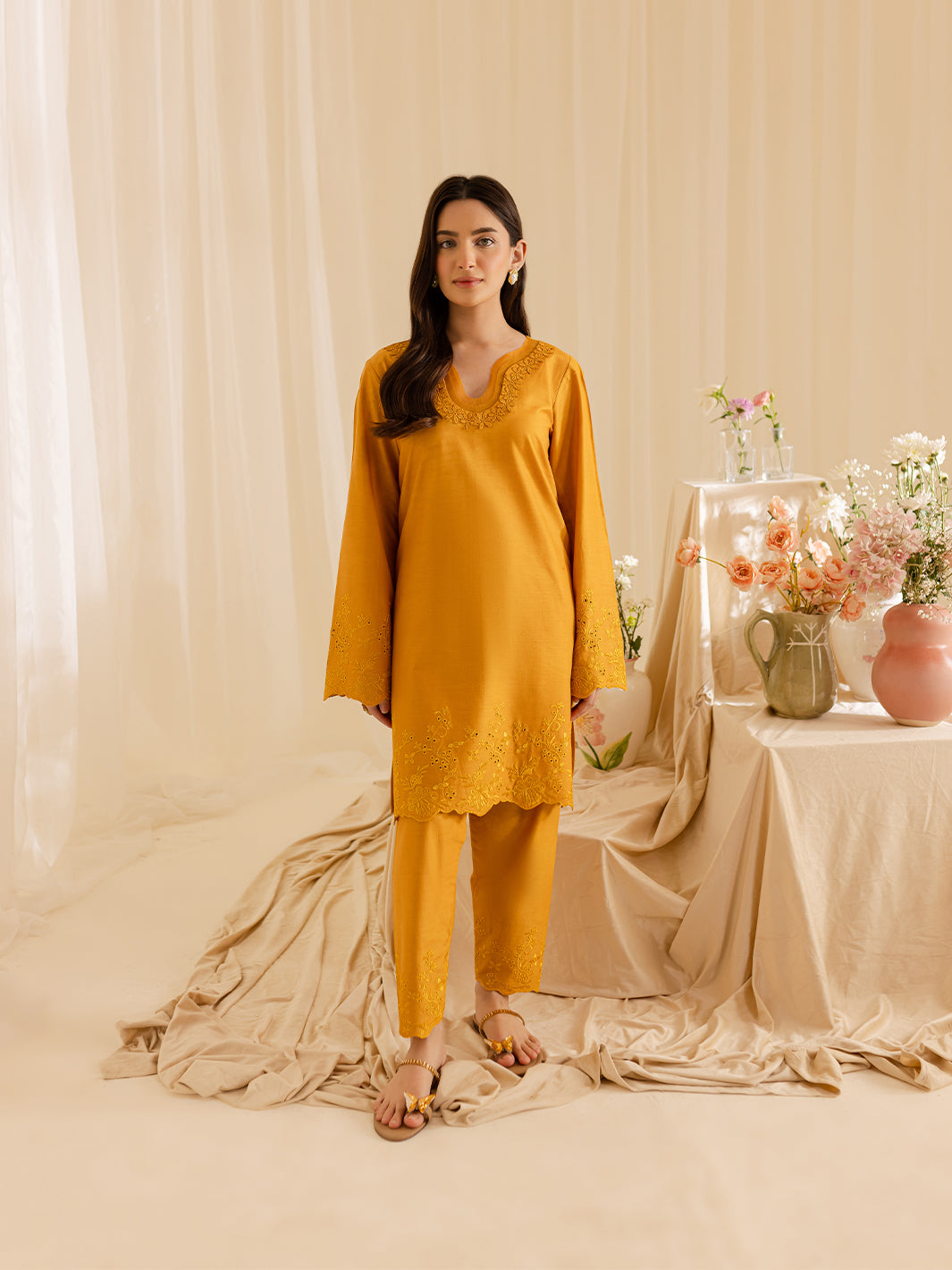 Mahnur | Petal Whispers Lawn Pret | Magnolia by Mahnur - Designer Dress - Type: Ladies Clothes - Available at Libayah - 100% Original