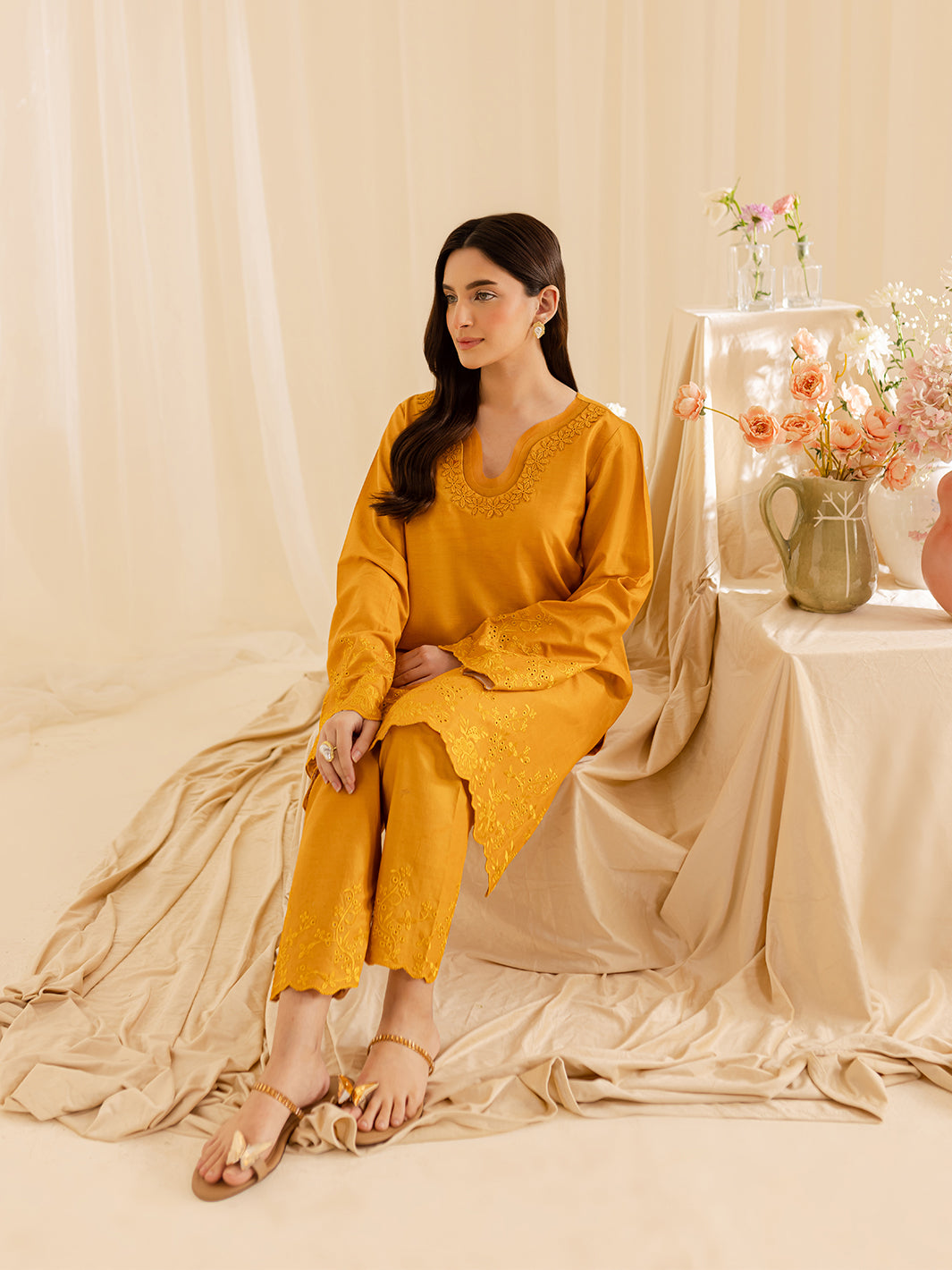 Mahnur | Petal Whispers Lawn Pret | Magnolia by Mahnur - Designer Dress - Type: Ladies Clothes - Available at Libayah - 100% Original