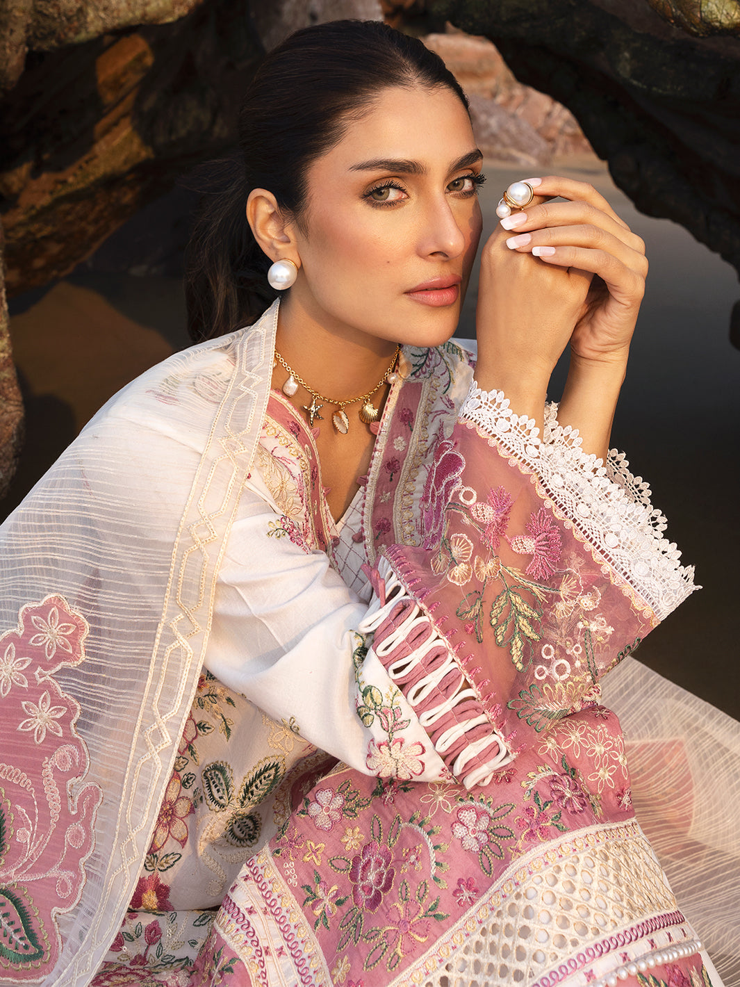 Mahnur | Sirena Luxury Lawn 25 | Magnolia by Mahnur - Designer Dress - Type: Ladies Clothes - Available at Libayah - 100% Original