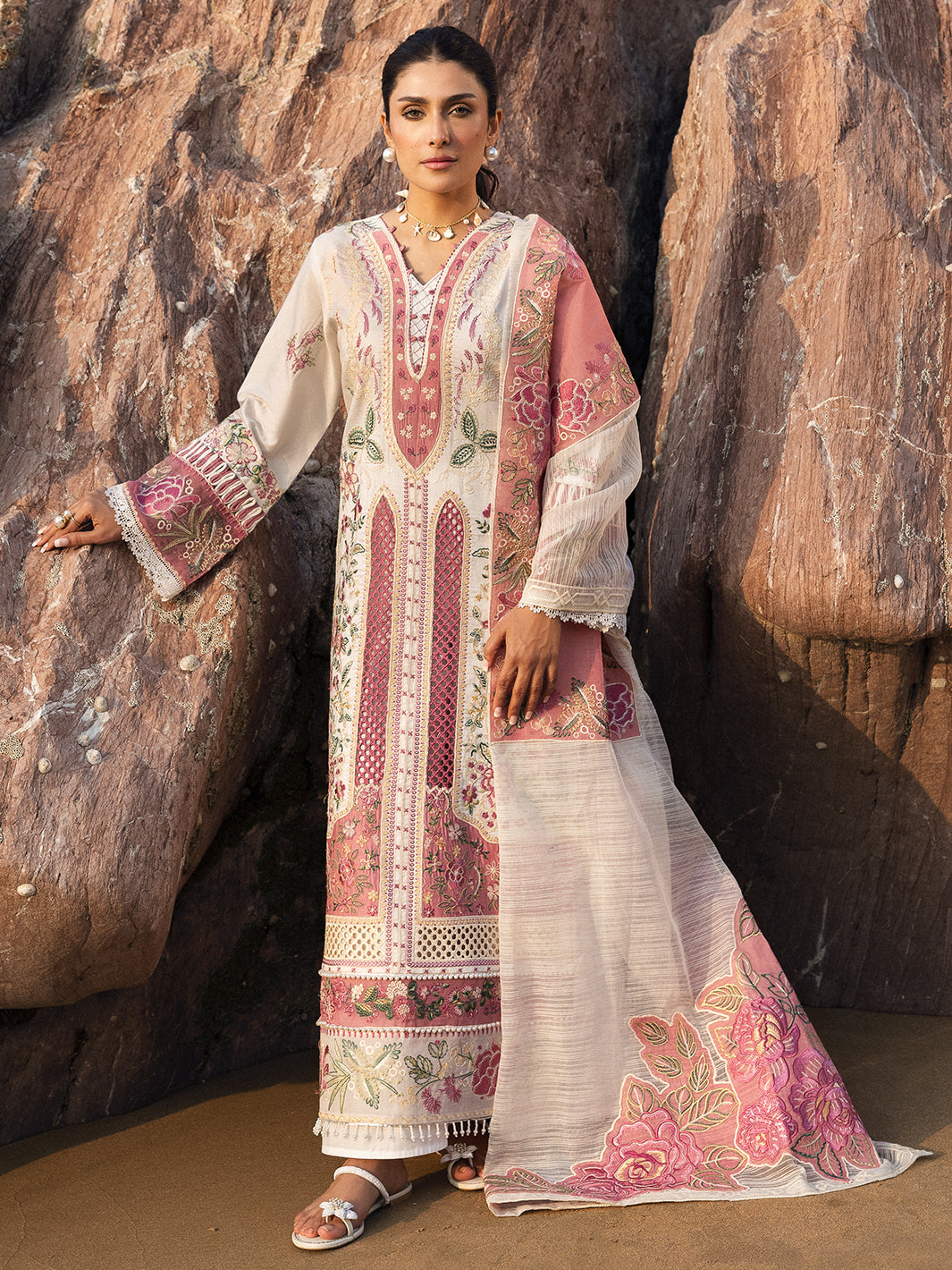 Mahnur | Sirena Luxury Lawn 25 | Magnolia by Mahnur - Designer Dress - Type: Ladies Clothes - Available at Libayah - 100% Original