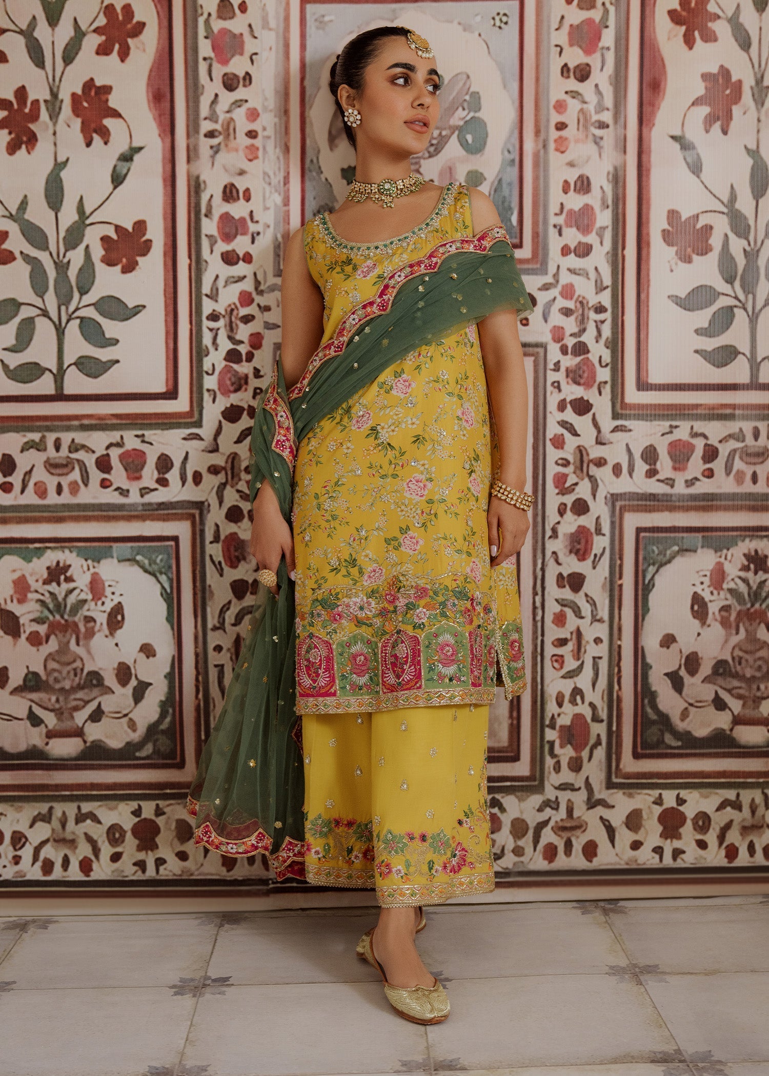 Mahgul | Portraits of Anaya | Marigold by Mahgul - Designer Dress - Type: Ladies Clothes - Available at Libayah - 100% Original