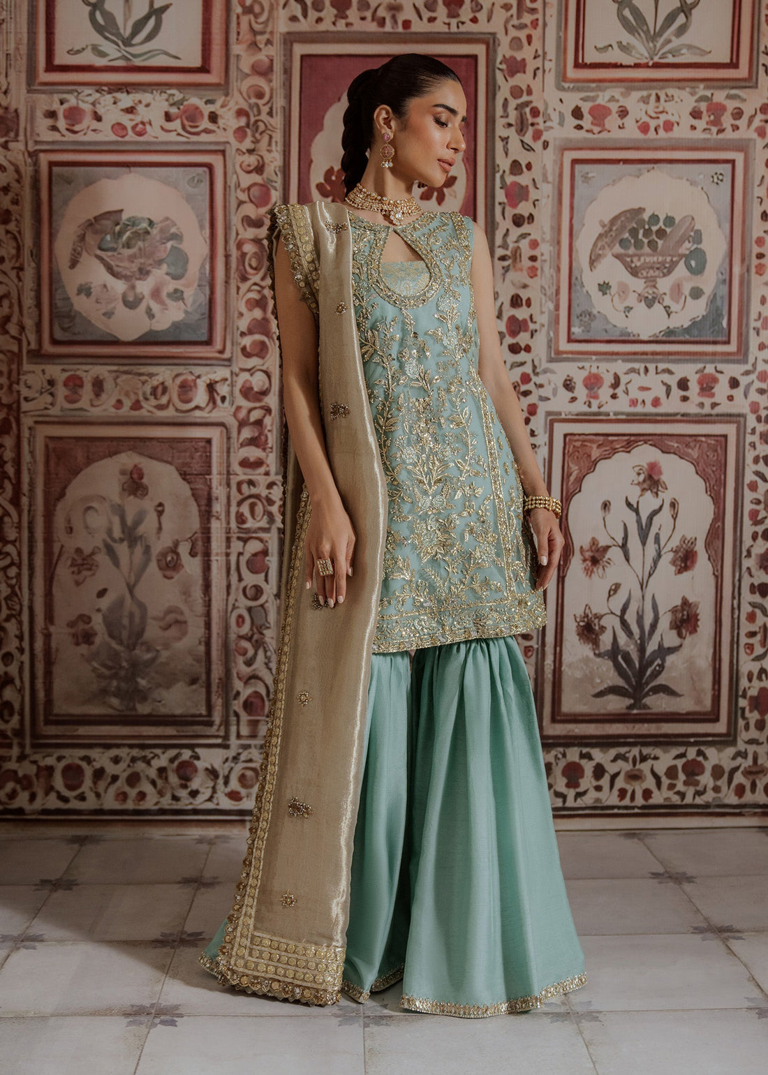 Mahgul | Portraits of Anaya | Turqoise Sea by Mahgul - Designer Dress - Type: Ladies Clothes - Available at Libayah - 100% Original