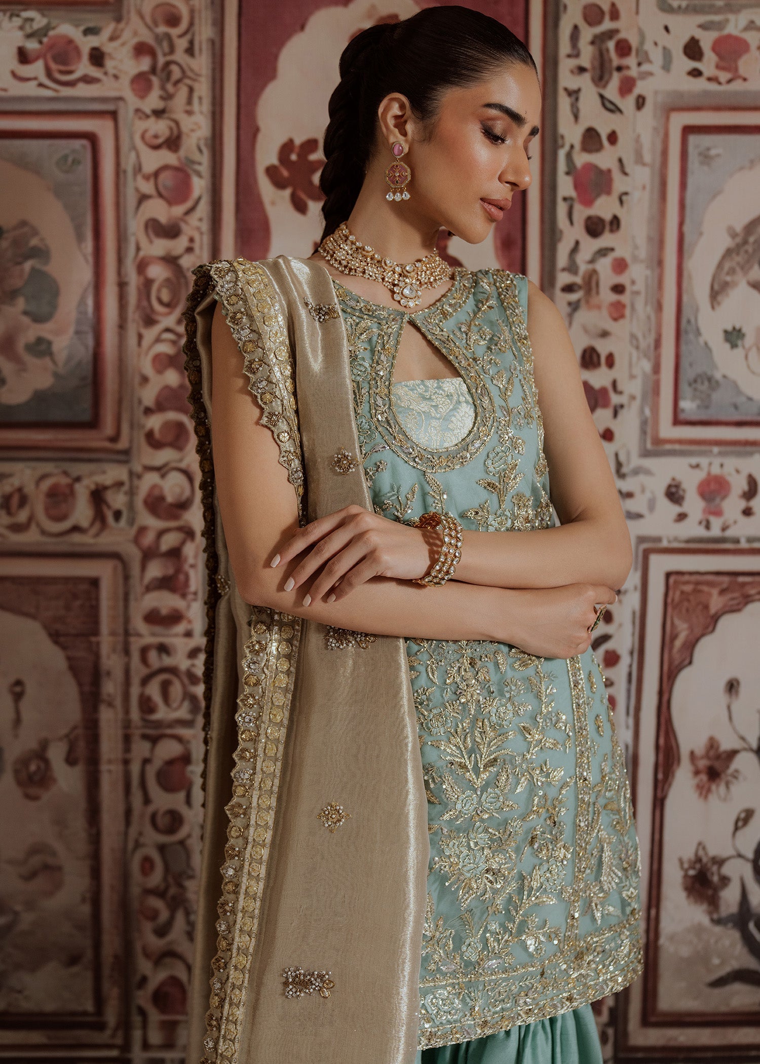 Mahgul | Portraits of Anaya | Turqoise Sea by Mahgul - Designer Dress - Type: Ladies Clothes - Available at Libayah - 100% Original