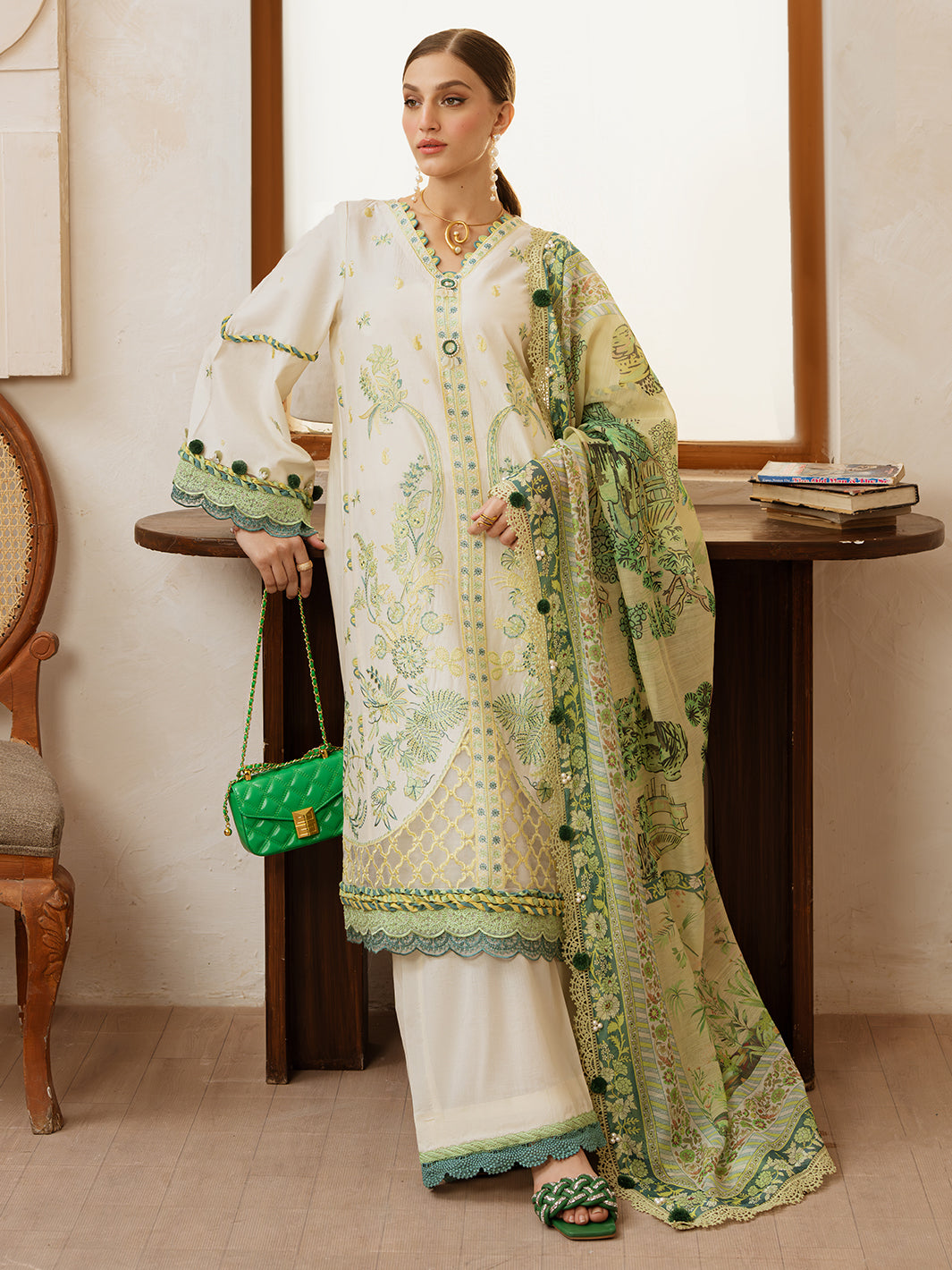 Mahnur | Florence Luxury Lawn 25 | MAHGUL by Mahnur - Designer Dress - Type: Ladies Clothes - Available at Libayah - 100% Original