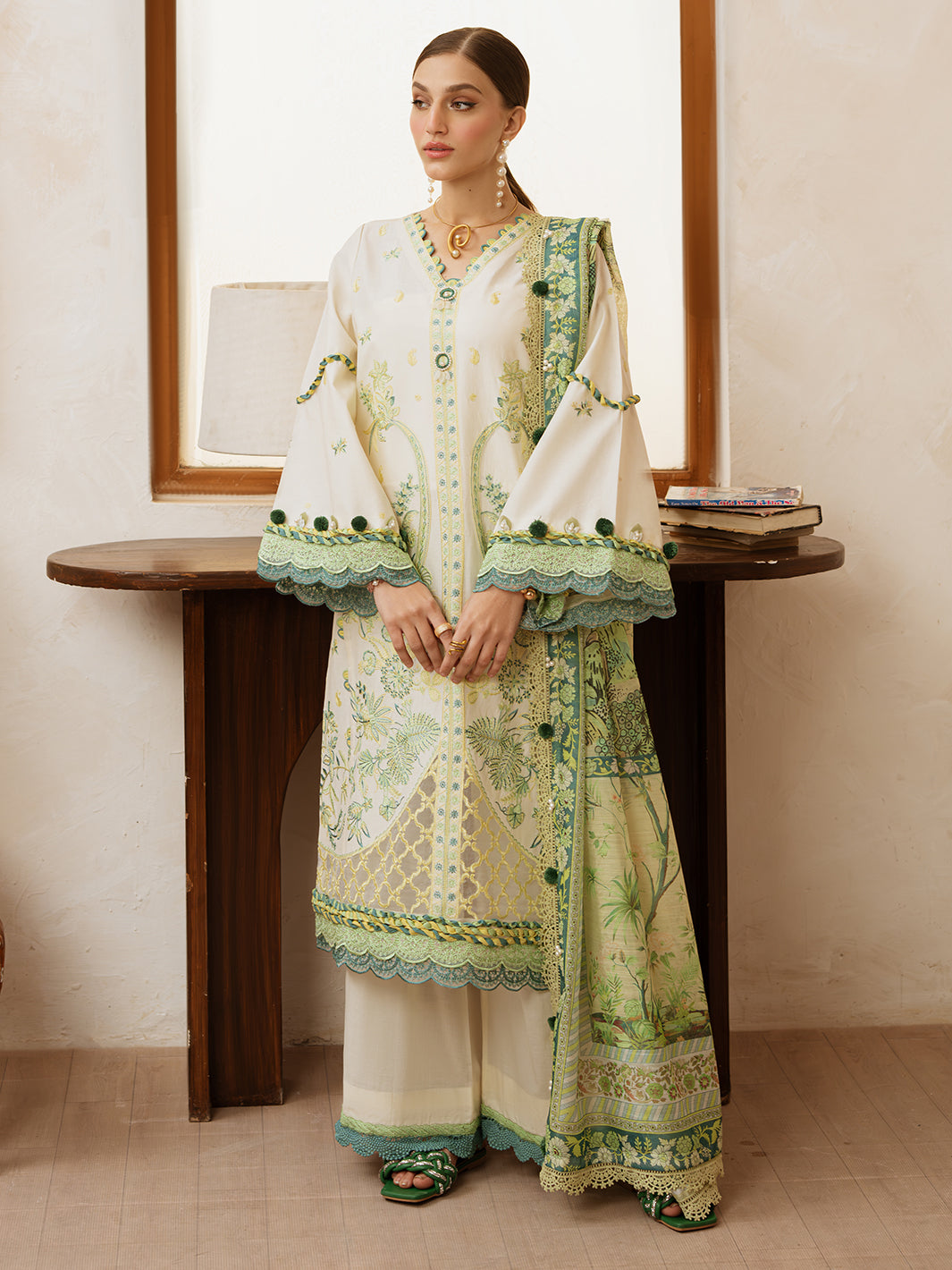 Mahnur | Florence Luxury Lawn 25 | MAHGUL by Mahnur - Designer Dress - Type: Ladies Clothes - Available at Libayah - 100% Original