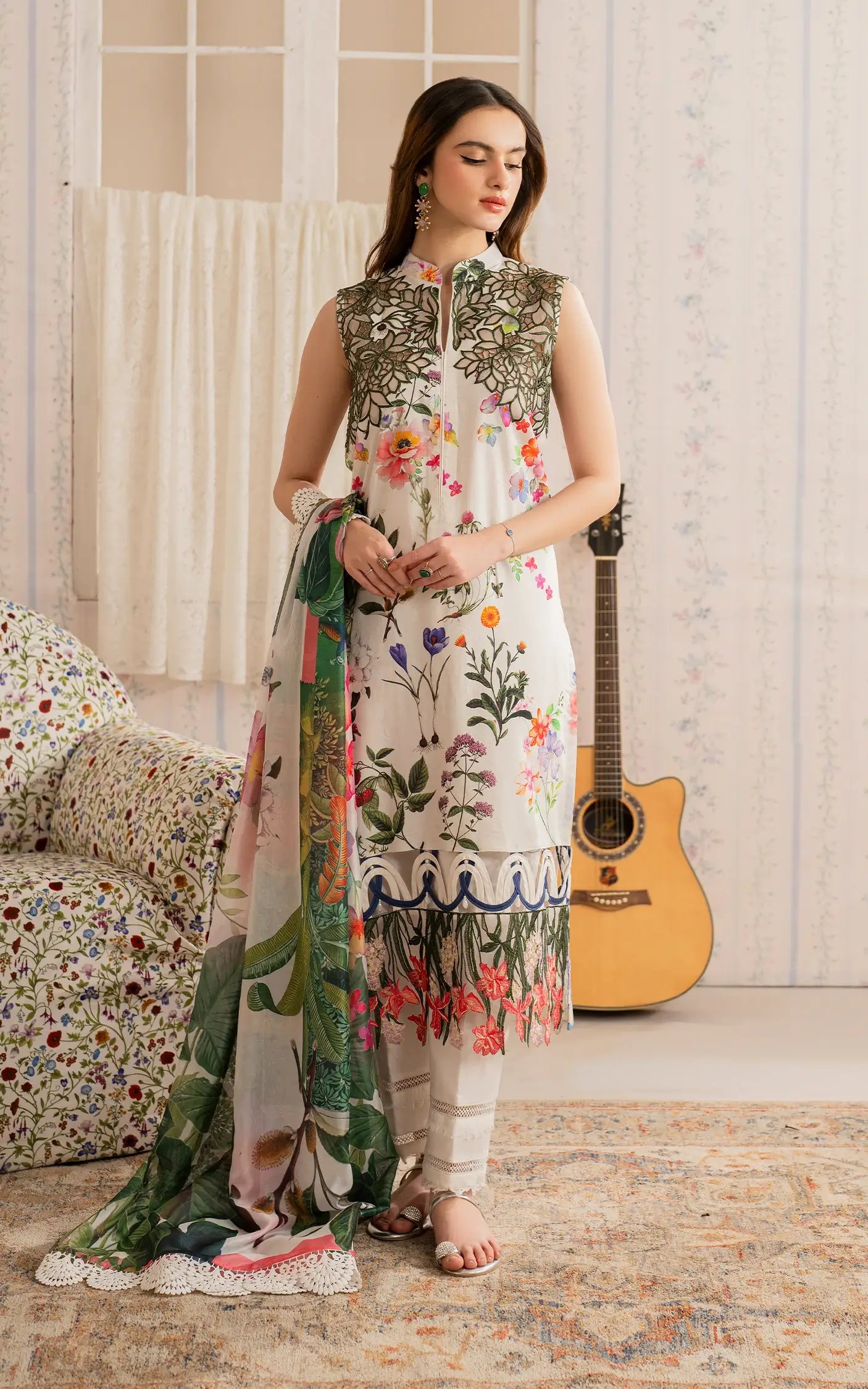 Asifa and Nabeel | Meraki Vintage 25 | Mahgul (MVL25-16) by Asifa and Nabeel - Designer Dress - Type: Ladies Clothes - Available at Libayah - 100% Original
