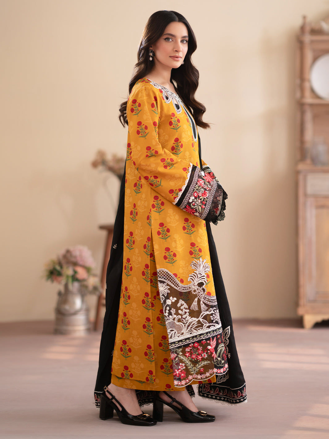 Mahnur | Leila Winter 24 |  Marigold by Mahnur - Designer Dress - Type: Ladies Clothes - Available at Libayah - 100% Original