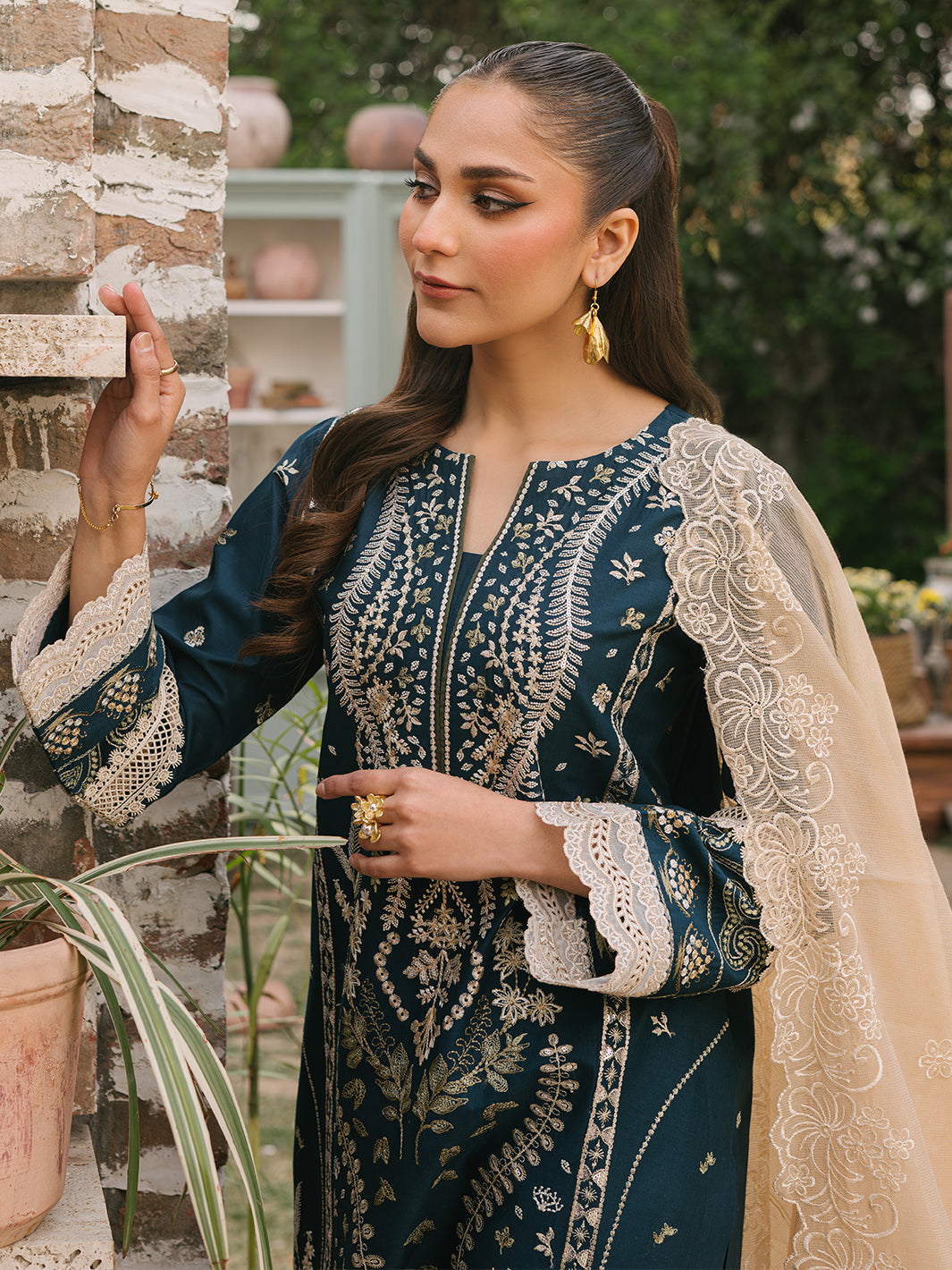 Mahnur | Masakali Luxury Lawn 24 | MK 01 - A by Mahnur - Designer Dress - Type: Ladies Clothes - Available at Libayah - 100% Original