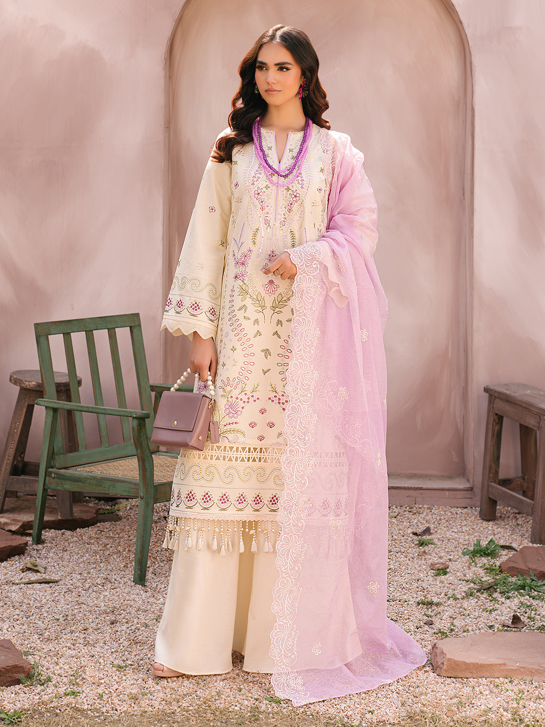Mahnur | Masakali Luxury Lawn 24 | MK 01 - B by Mahnur - Designer Dress - Type: Ladies Clothes - Available at Libayah - 100% Original
