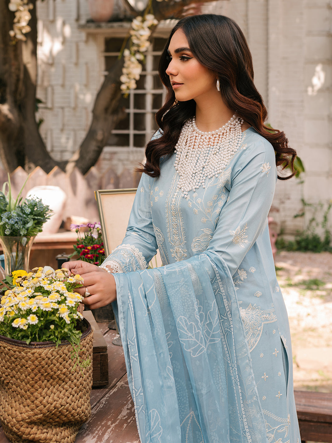 Mahnur | Masakali Luxury Lawn 24 | MK 02 - A by Mahnur - Designer Dress - Type: Ladies Clothes - Available at Libayah - 100% Original