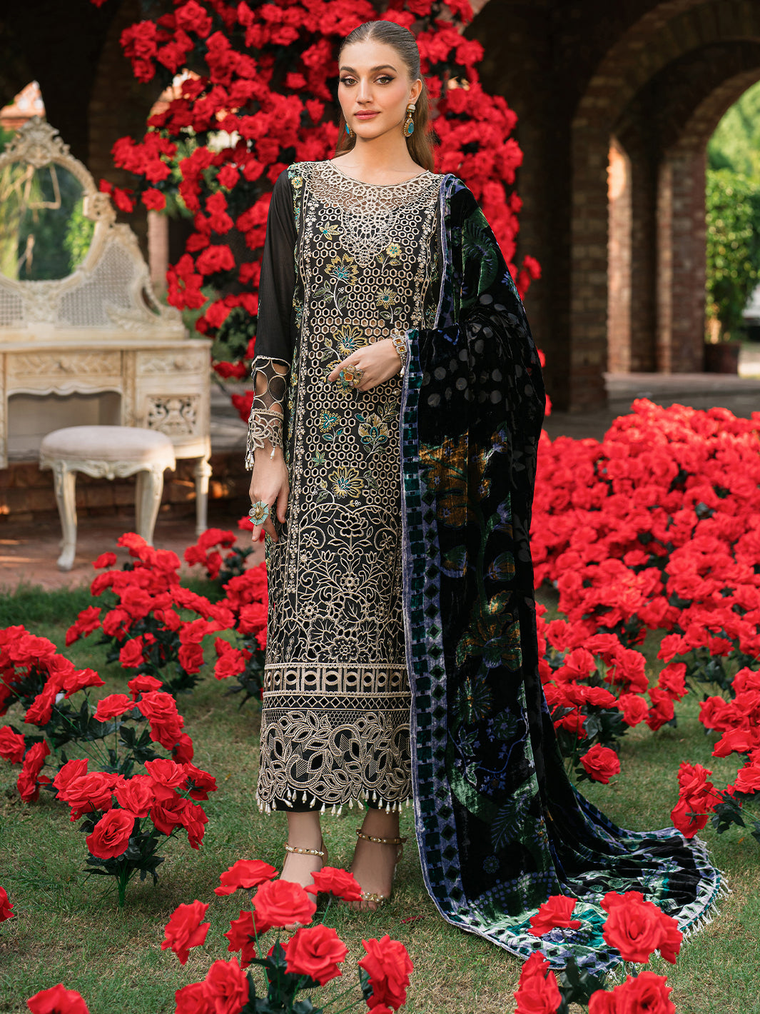 Mahnur | Nazakat Luxury Winter |  NYRA by Mahnur - Designer Dress - Type: Ladies Clothes - Available at Libayah - 100% Original