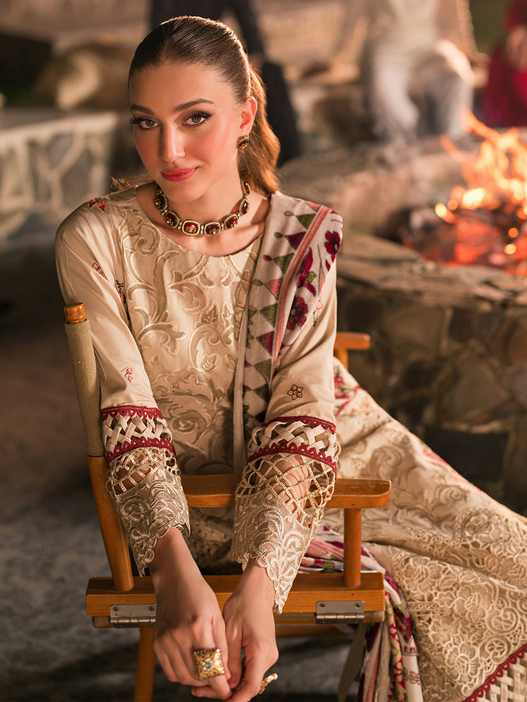 Mahnur | Nazakat Luxury Winter |  KIVA by Mahgul - Designer Dress - Type: Ladies Clothes - Available at Libayah - 100% Original