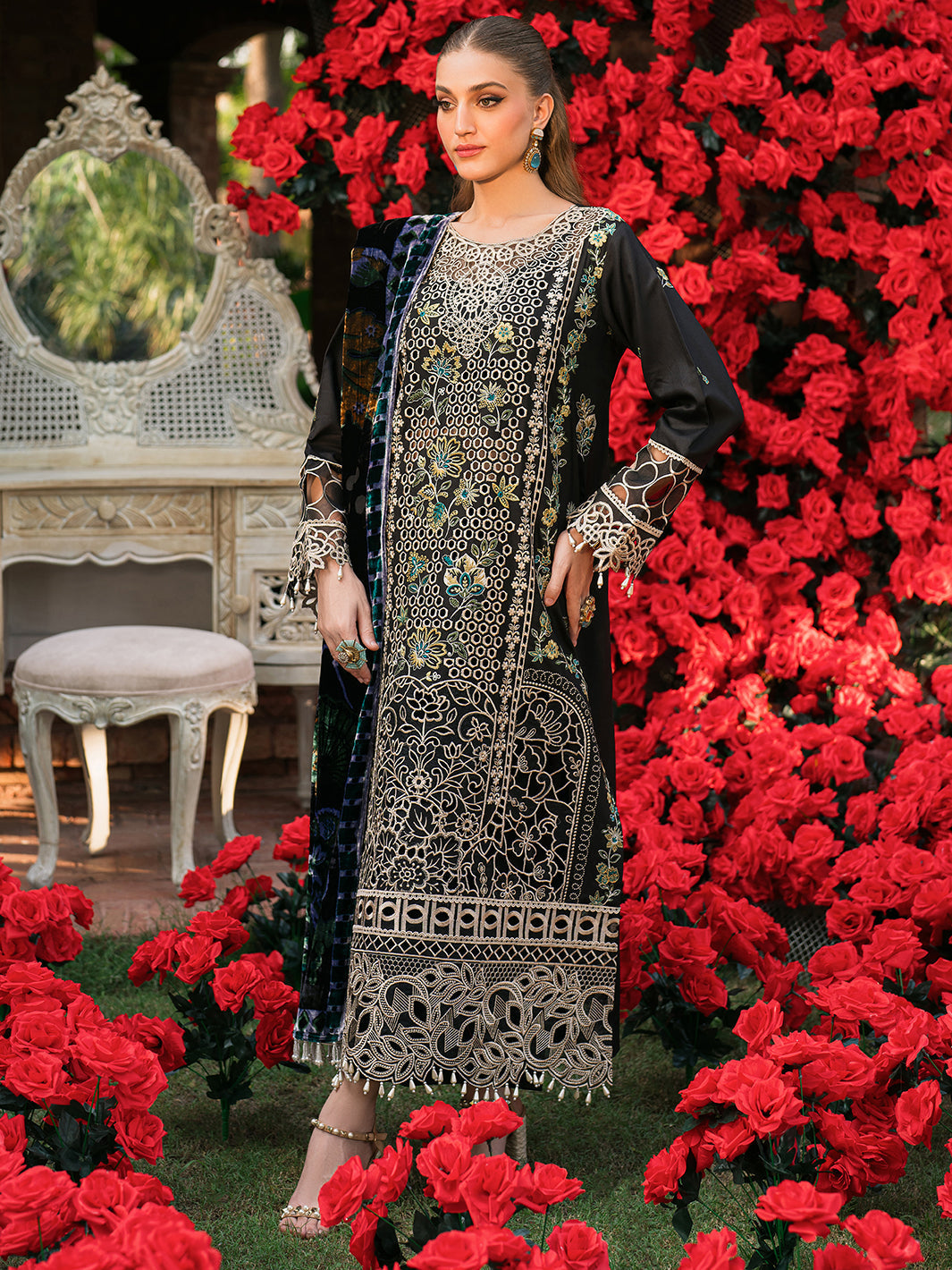 Mahnur | Nazakat Luxury Winter |  NYRA by Mahnur - Designer Dress - Type: Ladies Clothes - Available at Libayah - 100% Original