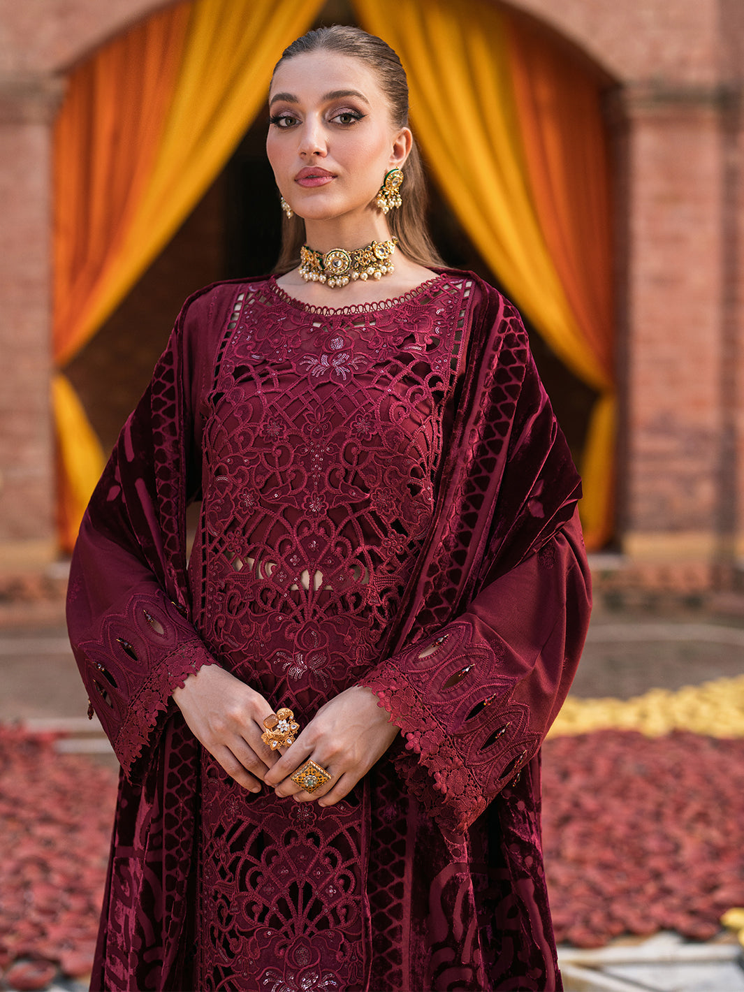 Mahnur | Nazakat Luxury Winter |  REINA by Mahnur - Designer Dress - Type: Ladies Clothes - Available at Libayah - 100% Original
