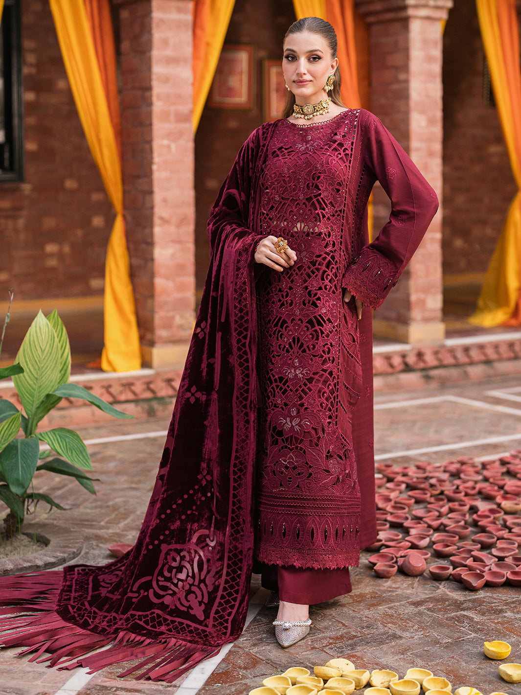 Mahnur | Nazakat Luxury Winter |  REINA by Mahnur - Designer Dress - Type: Ladies Clothes - Available at Libayah - 100% Original