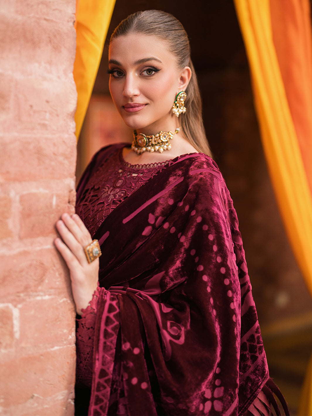 Mahnur | Nazakat Luxury Winter |  REINA by Mahnur - Designer Dress - Type: Ladies Clothes - Available at Libayah - 100% Original