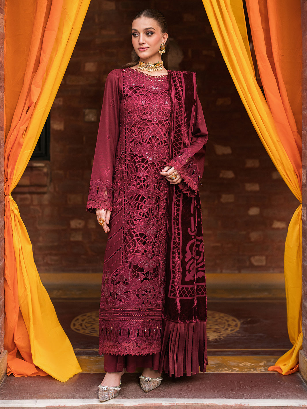 Mahnur | Nazakat Luxury Winter |  REINA by Mahnur - Designer Dress - Type: Ladies Clothes - Available at Libayah - 100% Original