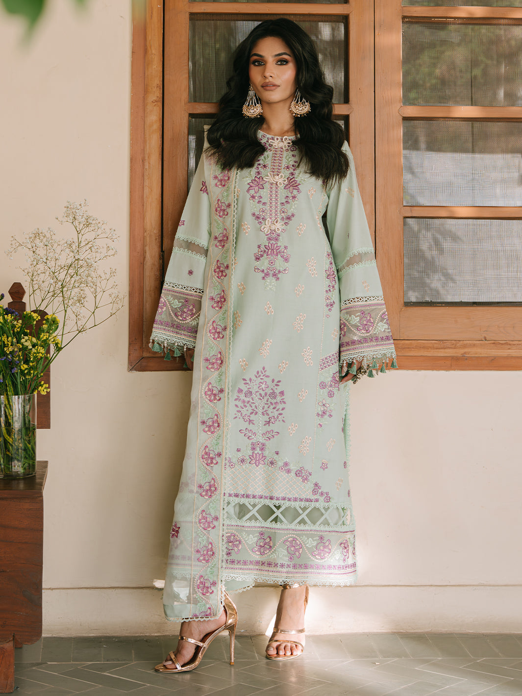 Mahnur | Shanaya Luxury Lawn 25 | Hooriya by Mahnur - Designer Dress - Type: Ladies Clothes - Available at Libayah - 100% Original
