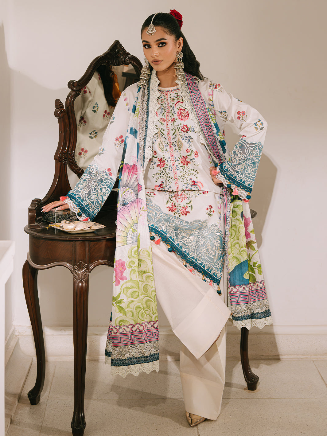 Mahnur | Shanaya Luxury Lawn 25 | Rangrez by Mahnur - Designer Dress - Type: Ladies Clothes - Available at Libayah - 100% Original