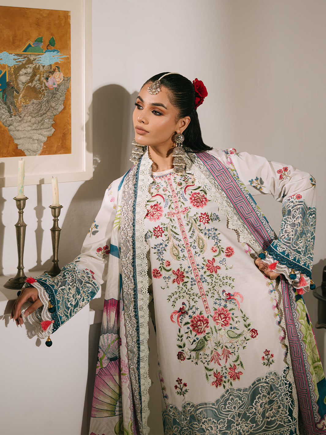 Mahnur | Shanaya Luxury Lawn 25 | Rangrez by Mahnur - Designer Dress - Type: Ladies Clothes - Available at Libayah - 100% Original