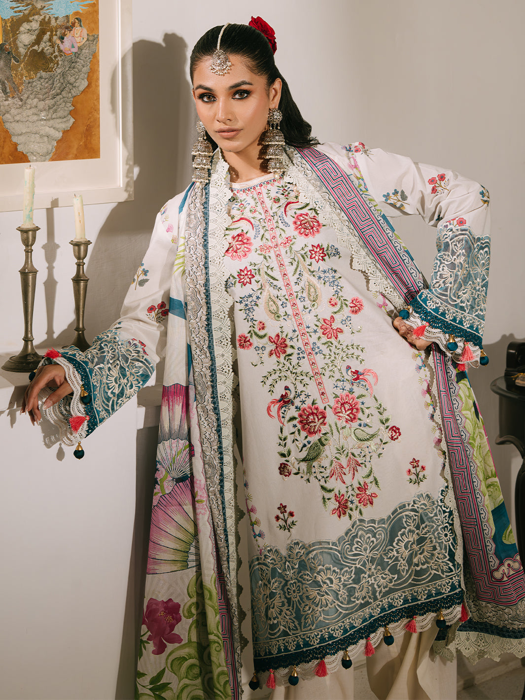 Mahnur | Shanaya Luxury Lawn 25 | Rangrez by Mahnur - Designer Dress - Type: Ladies Clothes - Available at Libayah - 100% Original