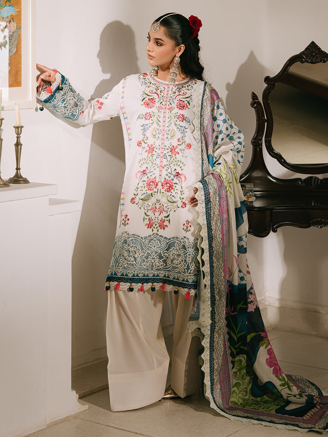 Mahnur | Shanaya Luxury Lawn 25 | Rangrez by Mahnur - Designer Dress - Type: Ladies Clothes - Available at Libayah - 100% Original
