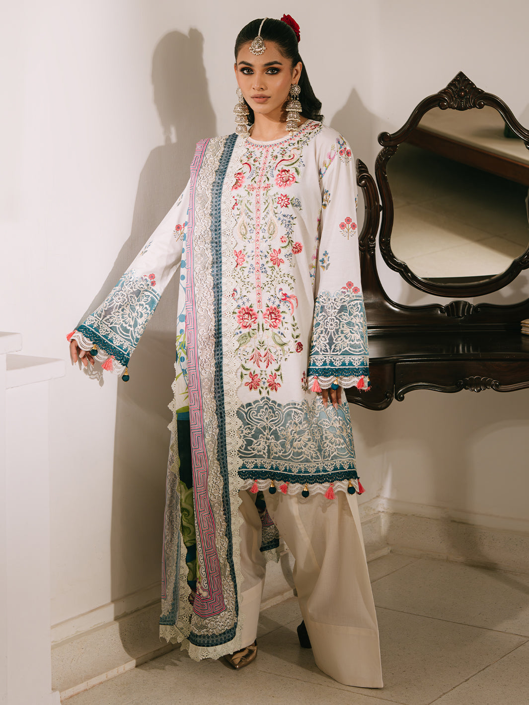 Mahnur | Shanaya Luxury Lawn 25 | Rangrez by Mahnur - Designer Dress - Type: Ladies Clothes - Available at Libayah - 100% Original