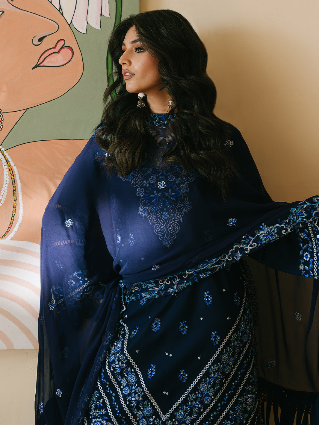 Mahnur | Shanaya Luxury Lawn 25 | Shahmina by Mahnur - Designer Dress - Type: Ladies Clothes - Available at Libayah - 100% Original