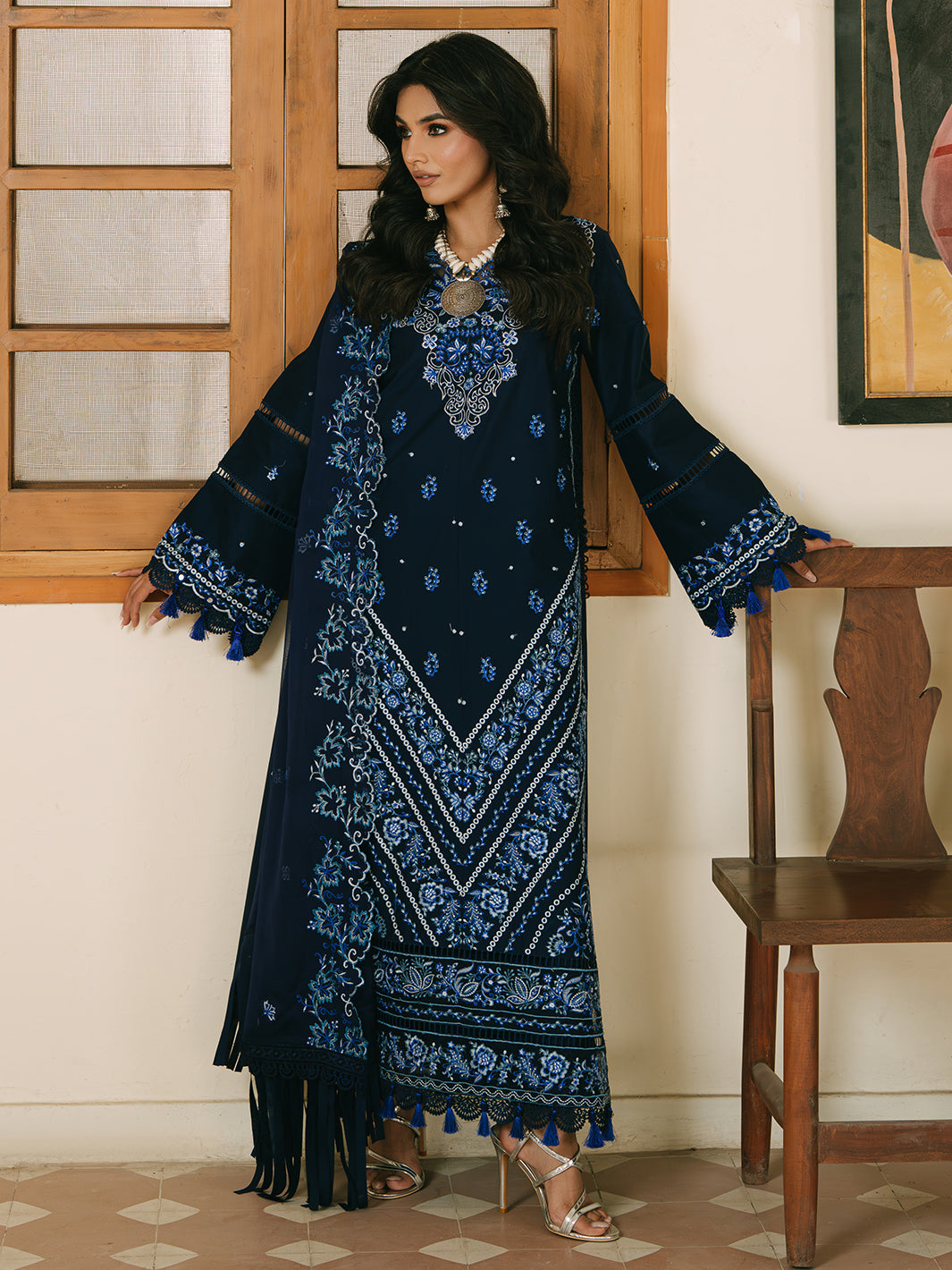 Mahnur | Shanaya Luxury Lawn 25 | Shahmina by Mahnur - Designer Dress - Type: Ladies Clothes - Available at Libayah - 100% Original