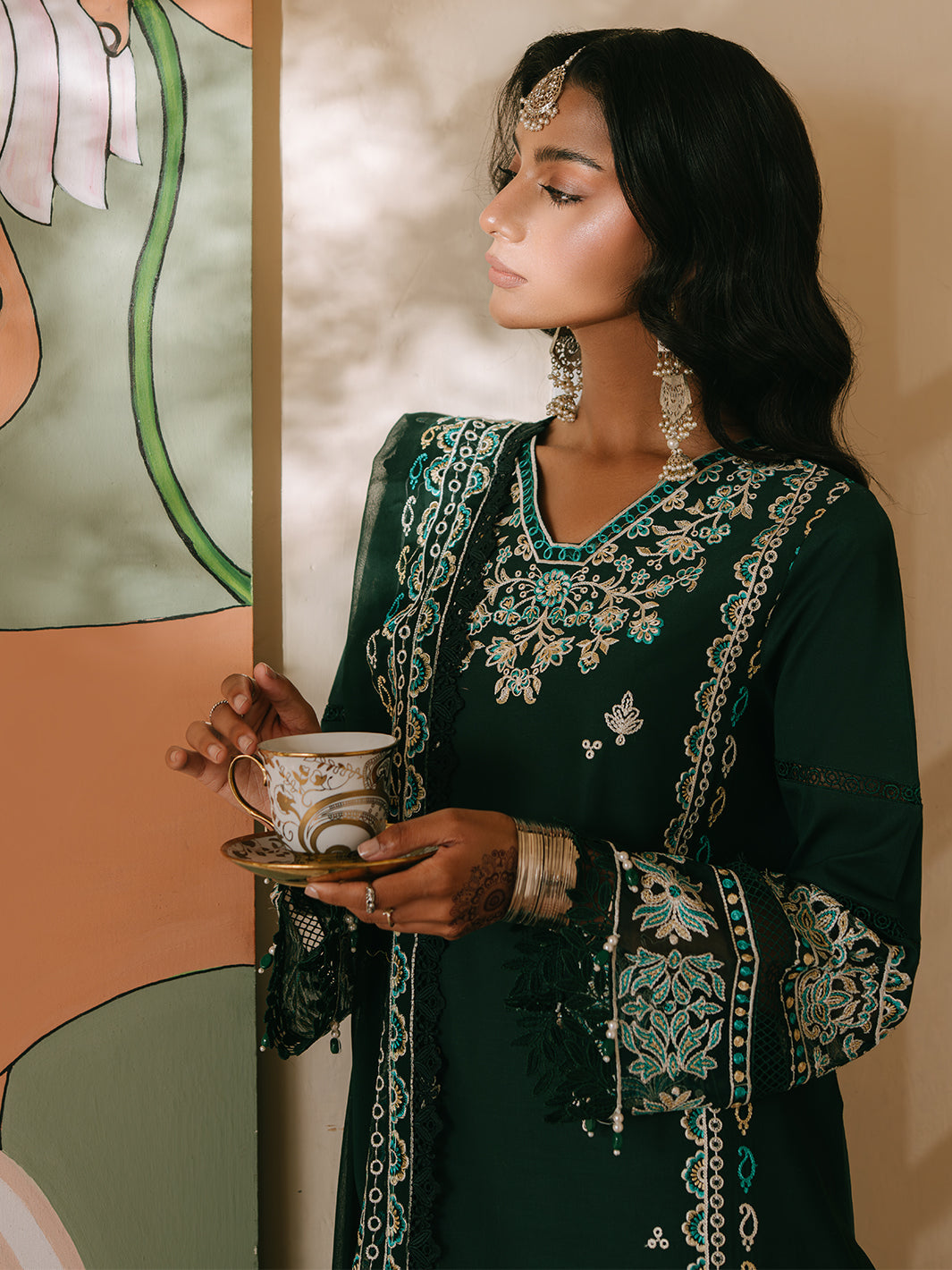Mahnur | Shanaya Luxury Lawn 25 | Siyahgul by Mahnur - Designer Dress - Type: Ladies Clothes - Available at Libayah - 100% Original