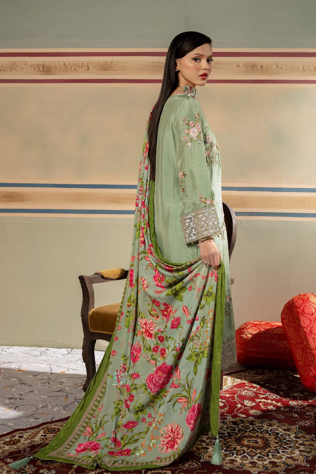 Maria B | M Basics Festive Velvet | MB-USW24-603 by Maria B - Designer Dress - Type: Ladies Clothes - Available at Libayah - 100% Original