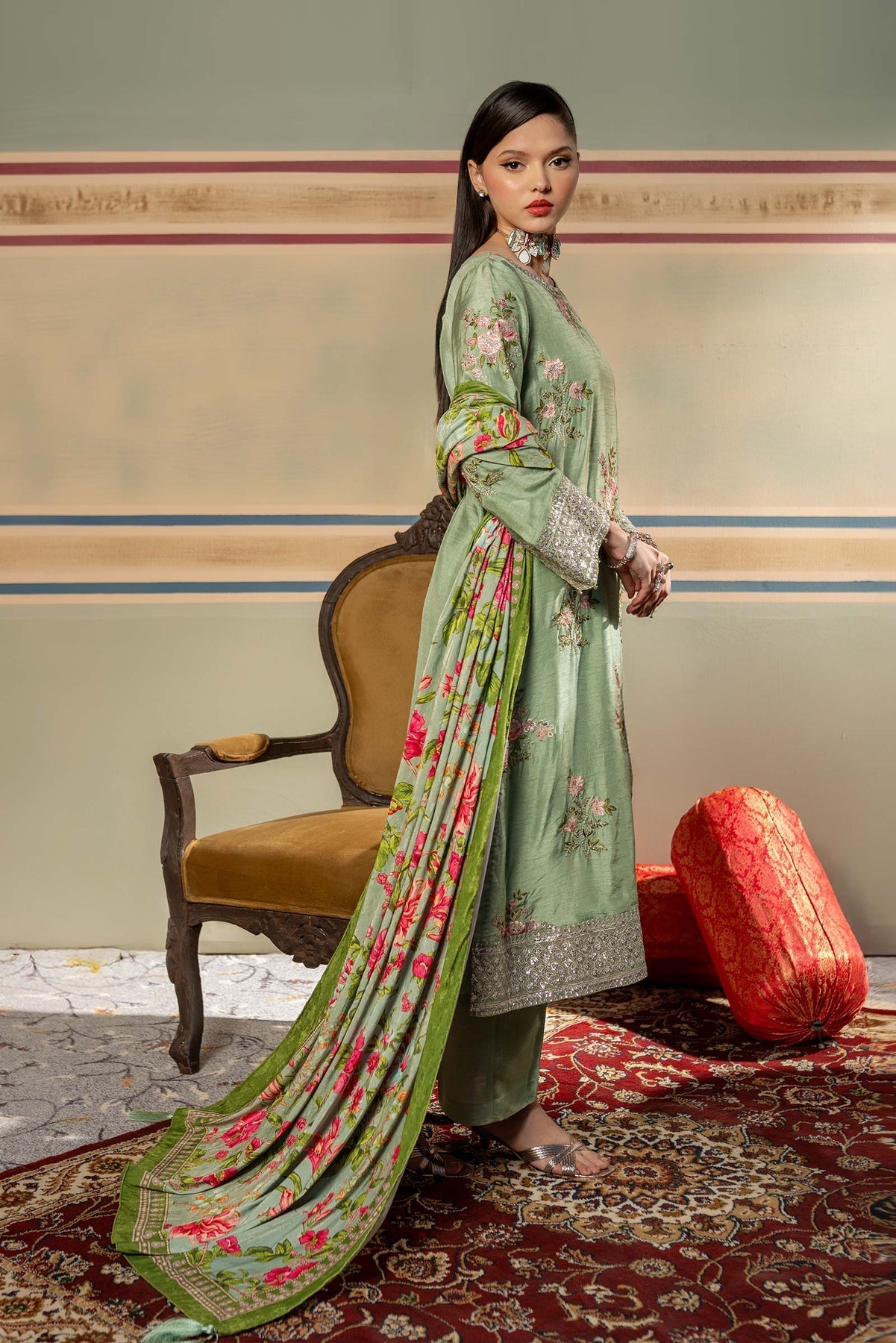 Maria B | M Basics Festive Velvet | MB-USW24-603 by Maria B - Designer Dress - Type: Ladies Clothes - Available at Libayah - 100% Original