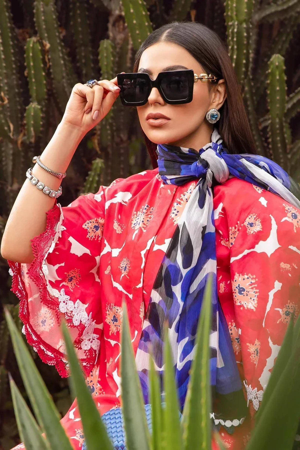 Maria B | M Prints Spring 24 | MPT-2112-A by Maria B - Designer Dress  - Type : Ladies Clothes - Available at Libayah - 100% Original 