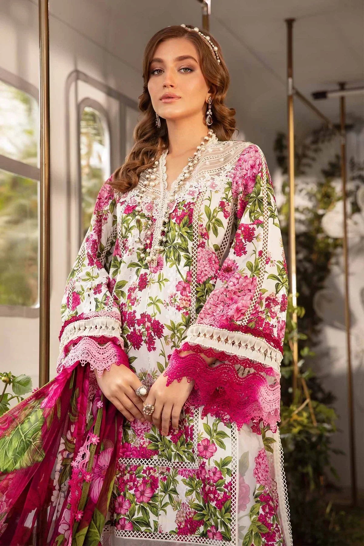 Maria B | M Prints Spring 24 | MPT-2102-A by Maria B - Designer Dress  - Type : Ladies Clothes - Available at Libayah - 100% Original 