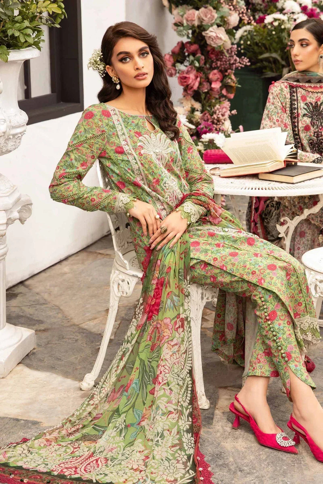Maria B | M Prints Spring 24 | MPT-2113-B by Maria B - Designer Dress  - Type : Ladies Clothes - Available at Libayah - 100% Original 