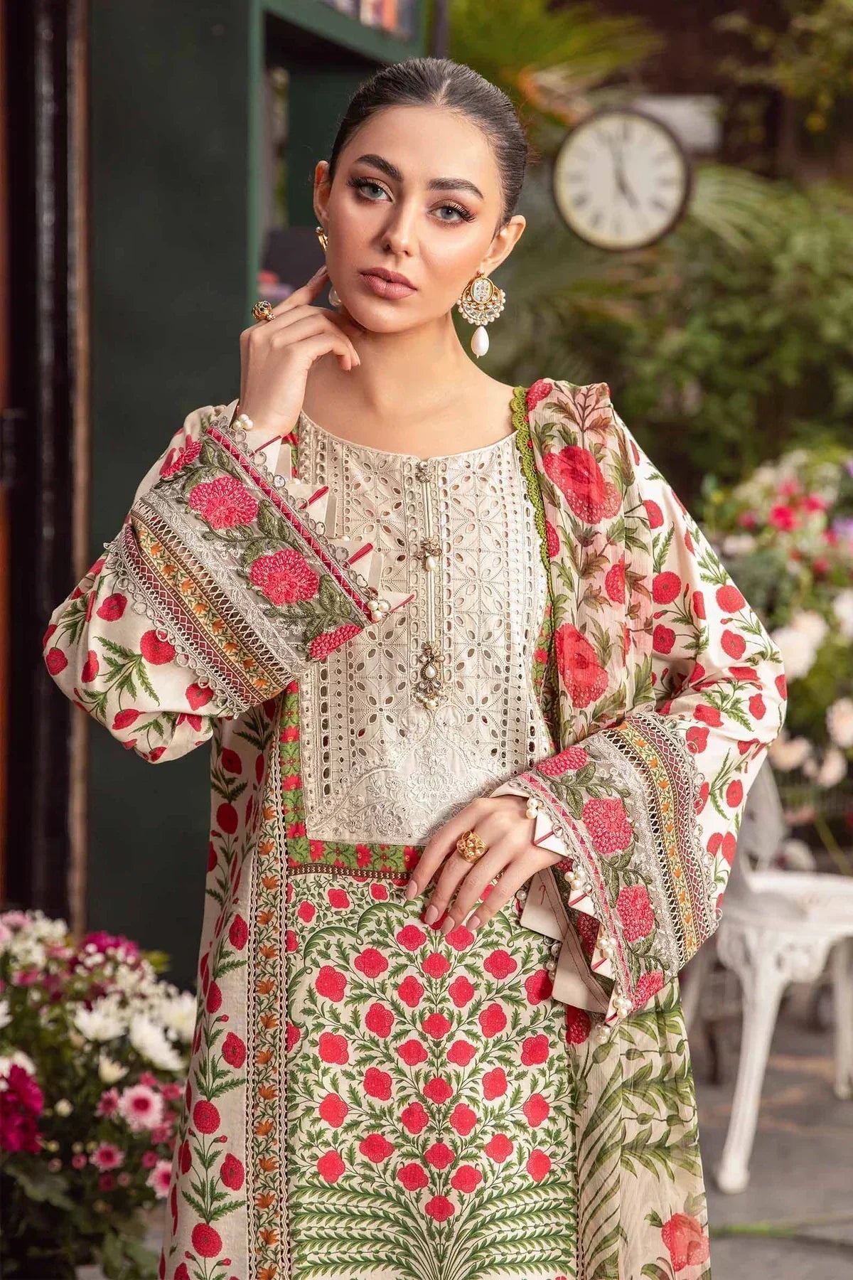 Maria B | M Prints Spring 24 | MPT-2114-A by Maria B - Designer Dress  - Type : Ladies Clothes - Available at Libayah - 100% Original 