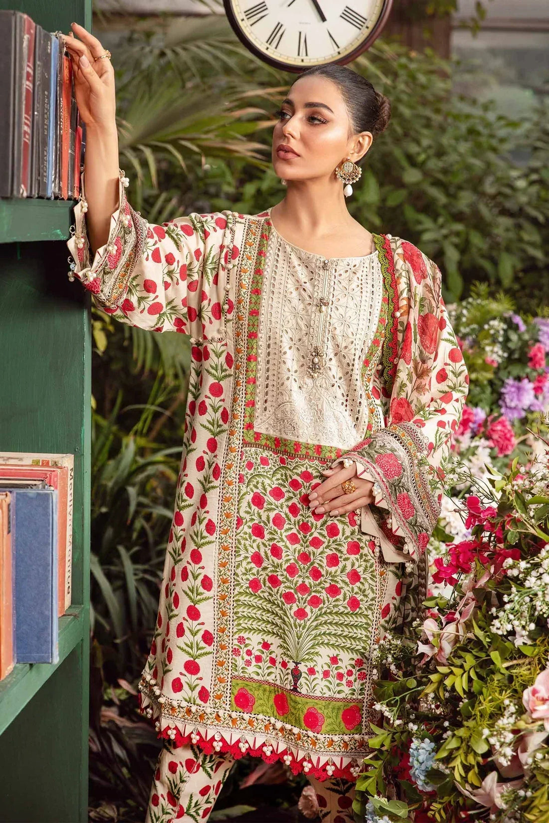 Maria B | M Prints Spring 24 | MPT-2114-A by Maria B - Designer Dress  - Type : Ladies Clothes - Available at Libayah - 100% Original 