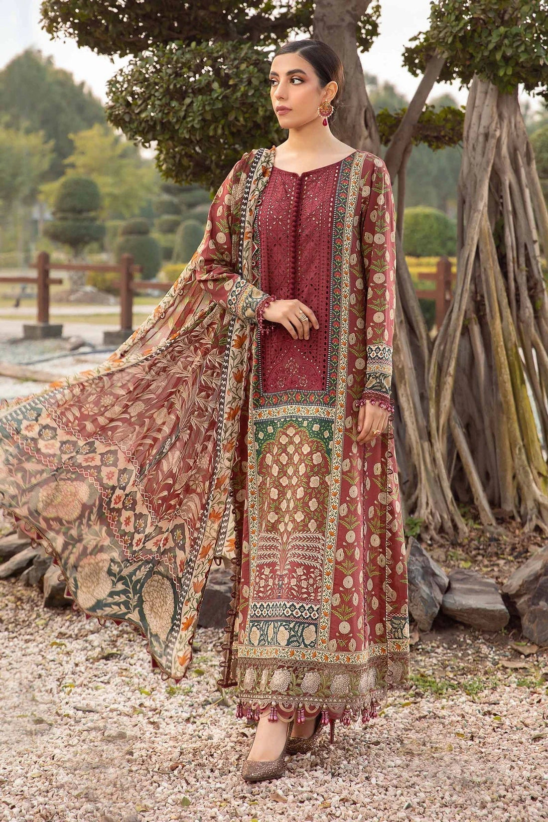 Maria B | M Prints Spring 24 | MPT-2114-B by Maria B - Designer Dress  - Type : Ladies Clothes - Available at Libayah - 100% Original 