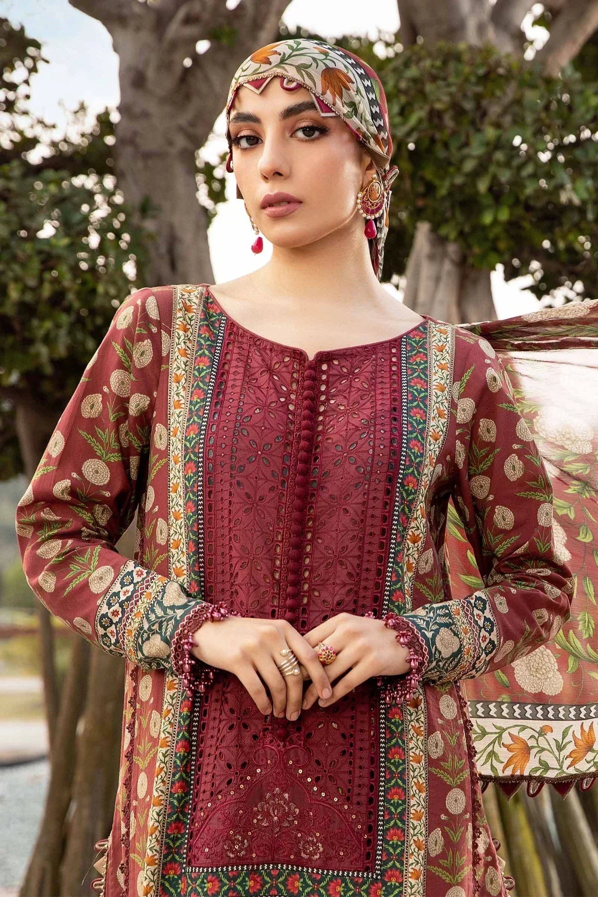 Maria B | M Prints Spring 24 | MPT-2114-B by Maria B - Designer Dress  - Type : Ladies Clothes - Available at Libayah - 100% Original 