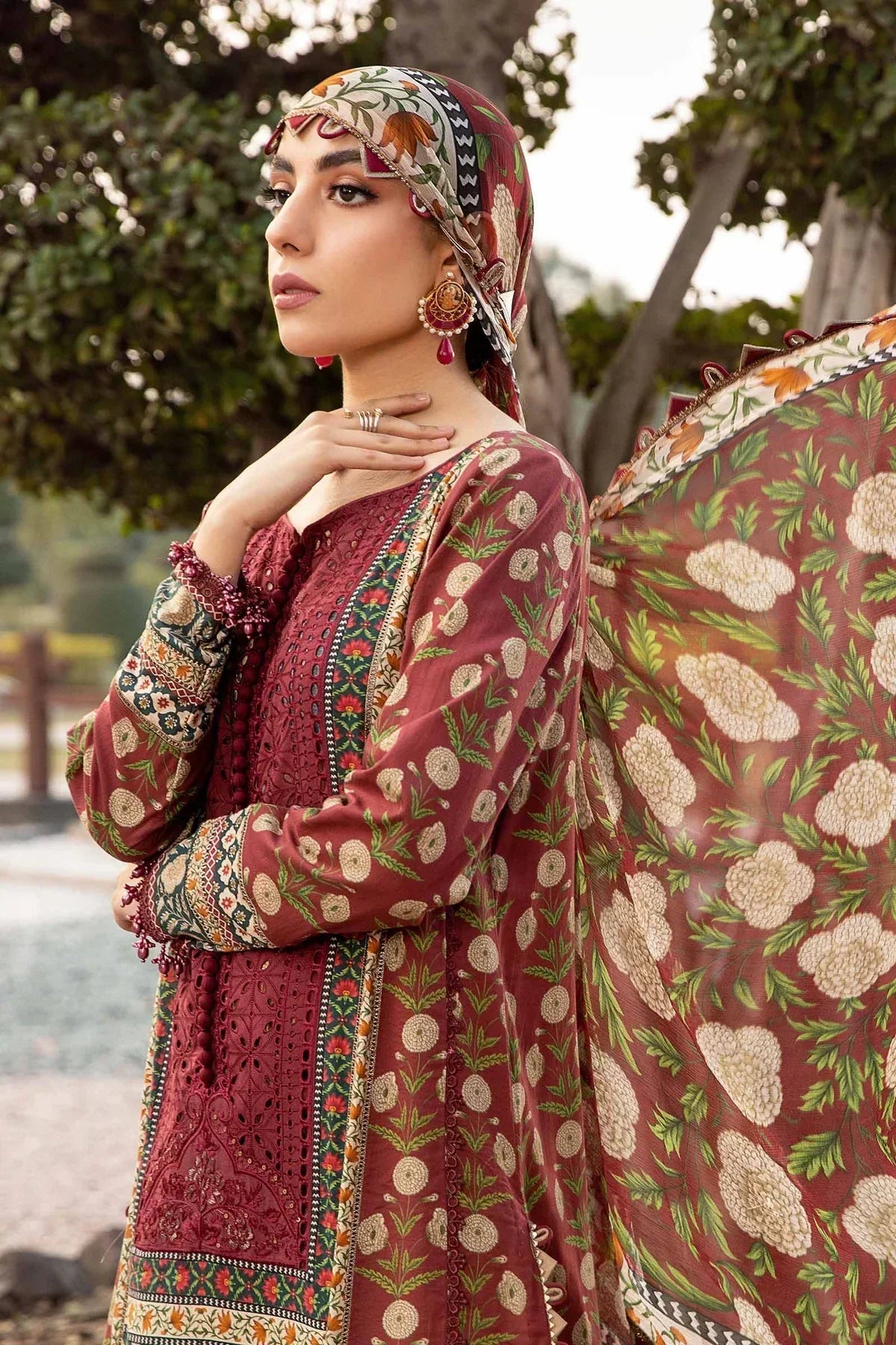 Maria B | M Prints Spring 24 | MPT-2114-B by Maria B - Designer Dress  - Type : Ladies Clothes - Available at Libayah - 100% Original 