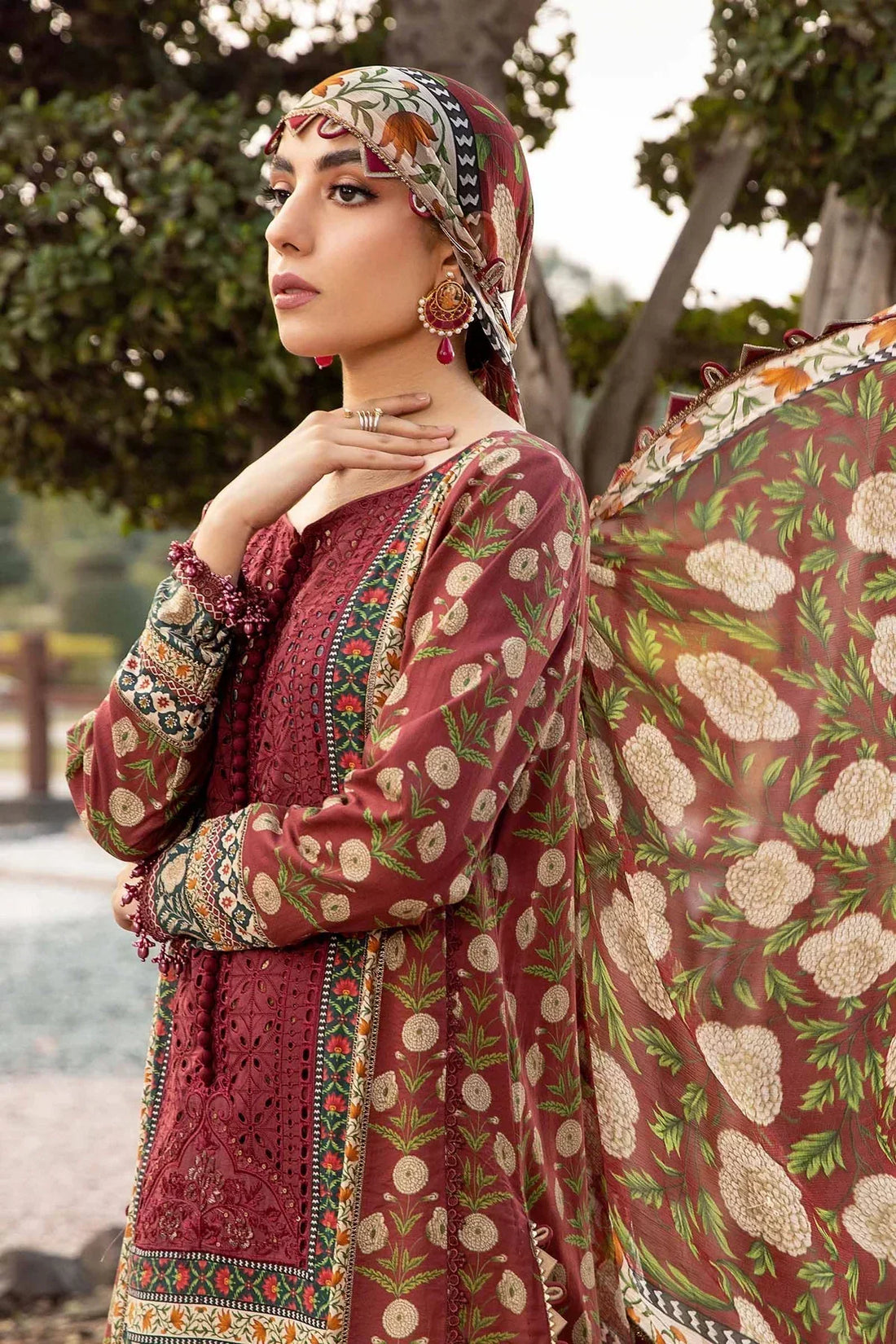 Maria B | M Prints Spring 24 | MPT-2114-B by Maria B - Designer Dress  - Type : Ladies Clothes - Available at Libayah - 100% Original 