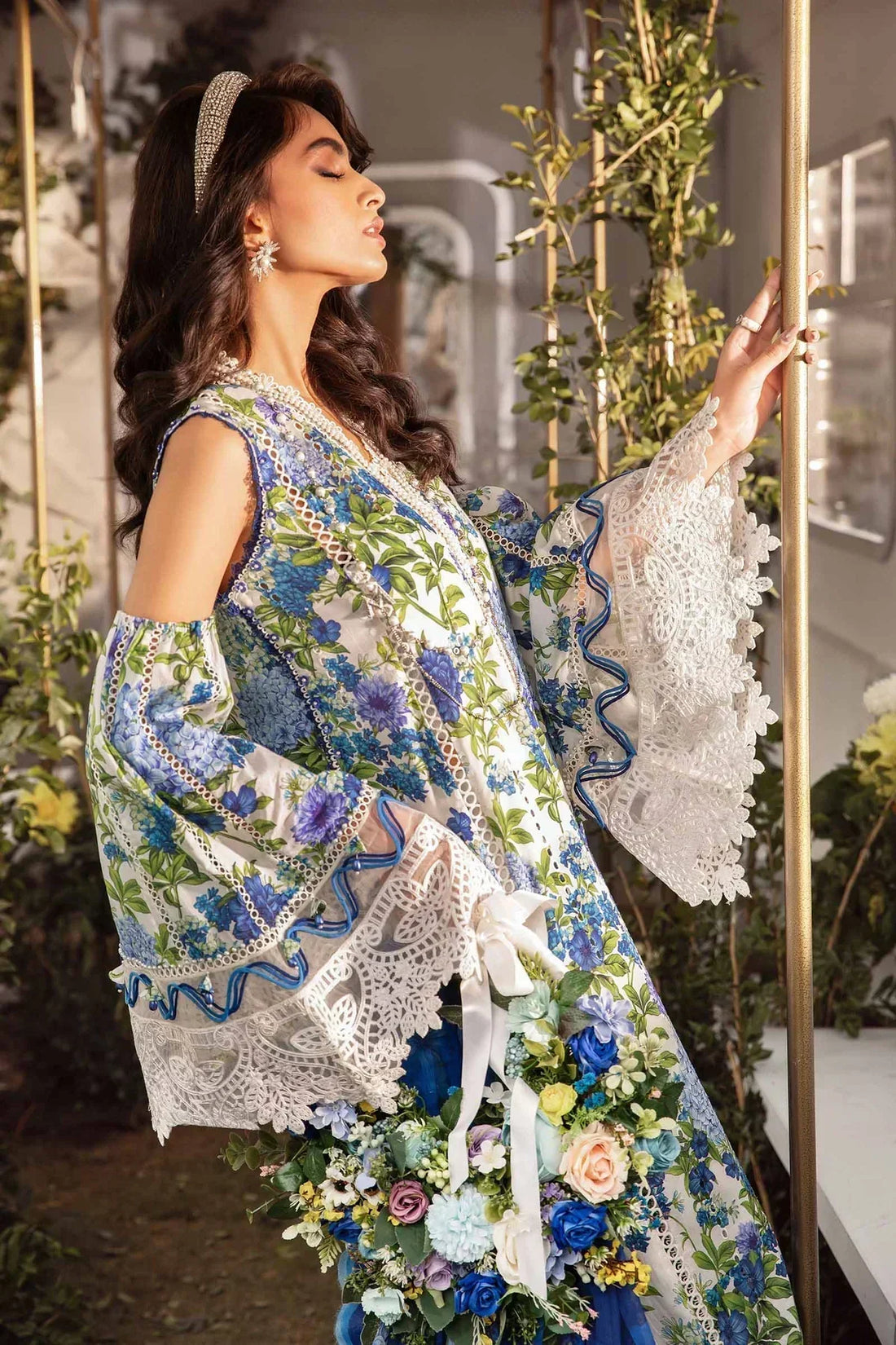 Maria B | M Prints Spring 24 | MPT-2102-B by Maria B - Designer Dress  - Type : Ladies Clothes - Available at Libayah - 100% Original 