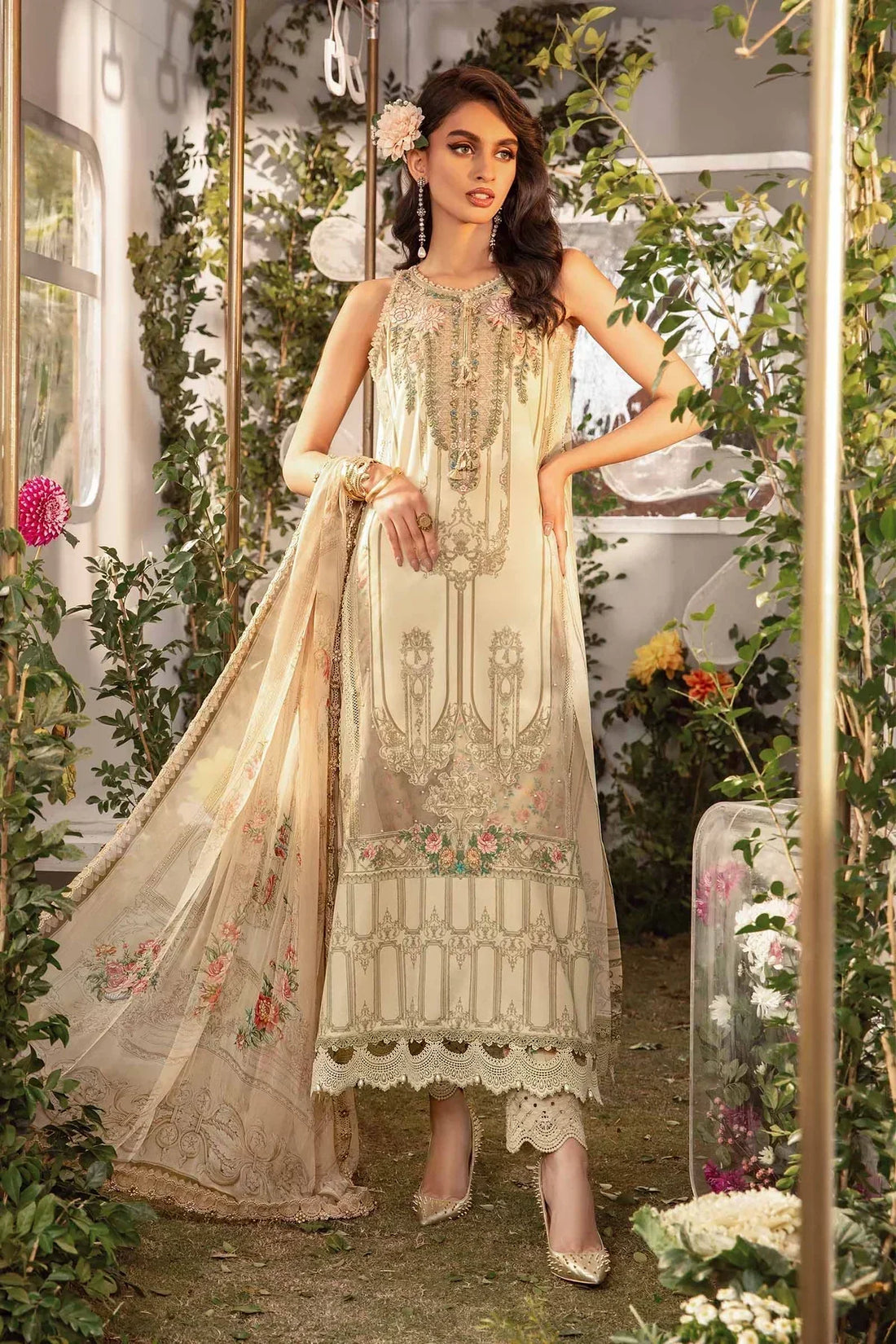 Maria B | M Prints Spring 24 | MPT-2104-A by Maria B - Designer Dress  - Type : Ladies Clothes - Available at Libayah - 100% Original 