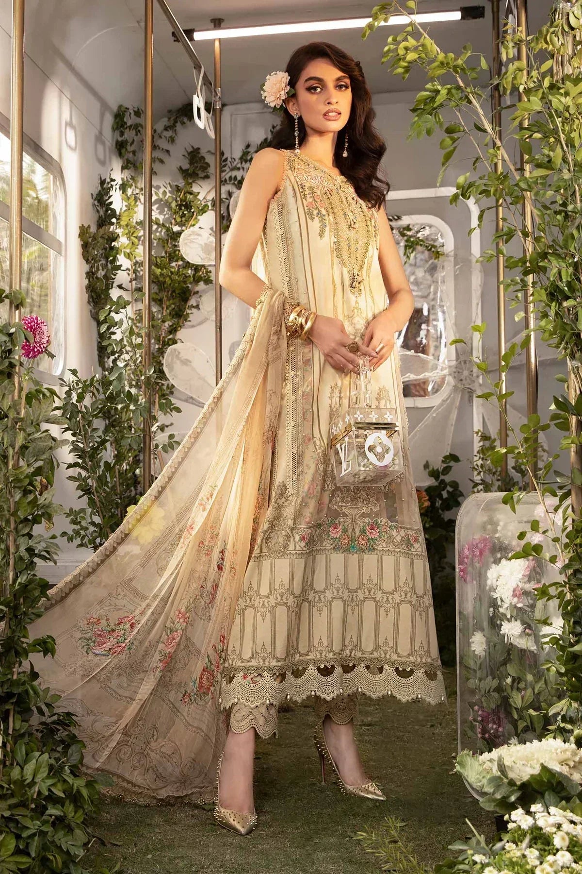 Maria B | M Prints Spring 24 | MPT-2104-A by Maria B - Designer Dress  - Type : Ladies Clothes - Available at Libayah - 100% Original 