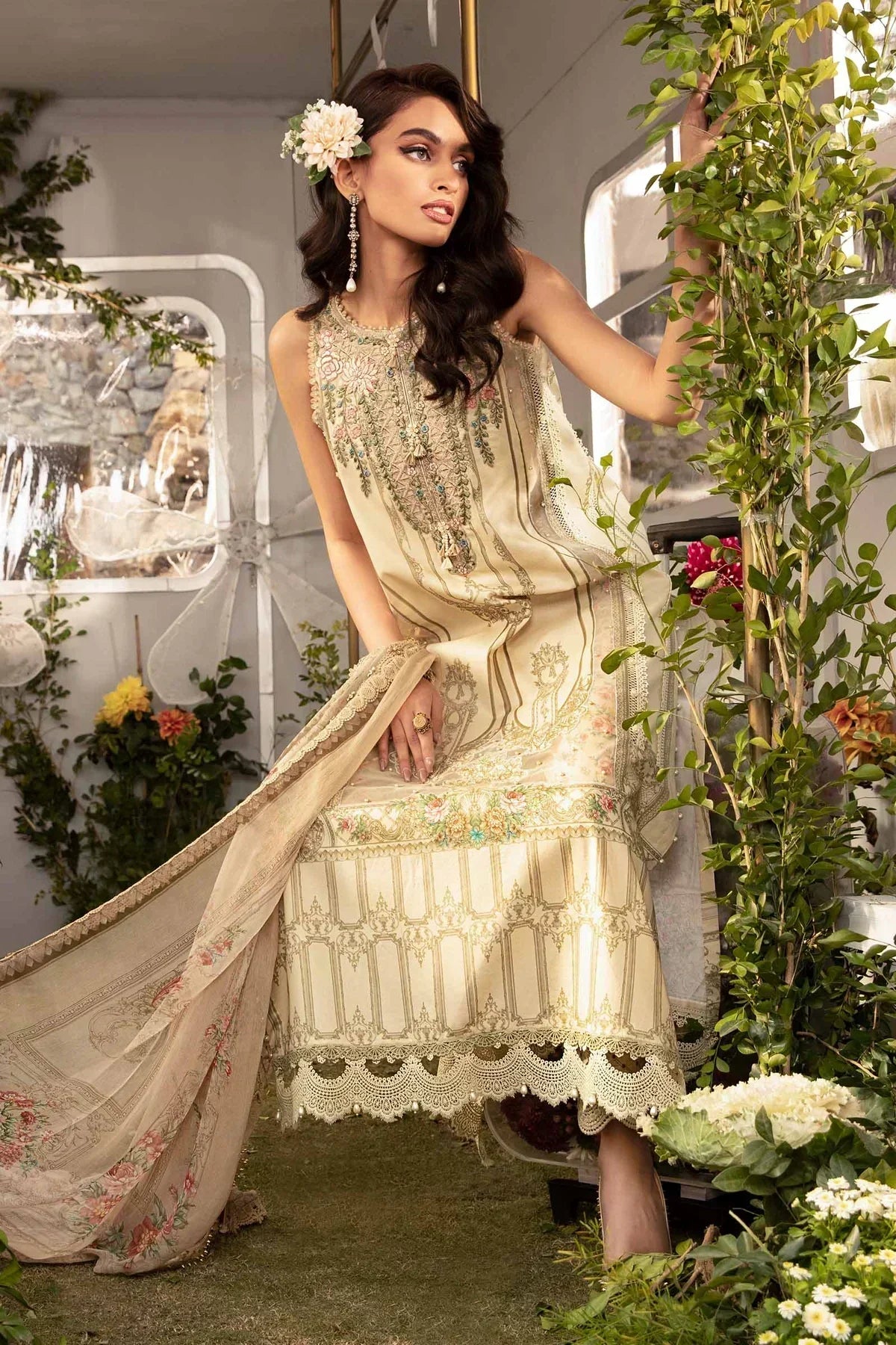 Maria B | M Prints Spring 24 | MPT-2104-A by Maria B - Designer Dress  - Type : Ladies Clothes - Available at Libayah - 100% Original 