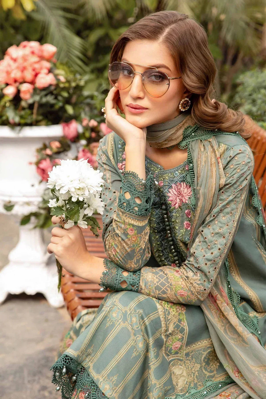 Maria B | M Prints Spring 24 | MPT-2104-B by Maria B - Designer Dress  - Type : Ladies Clothes - Available at Libayah - 100% Original 
