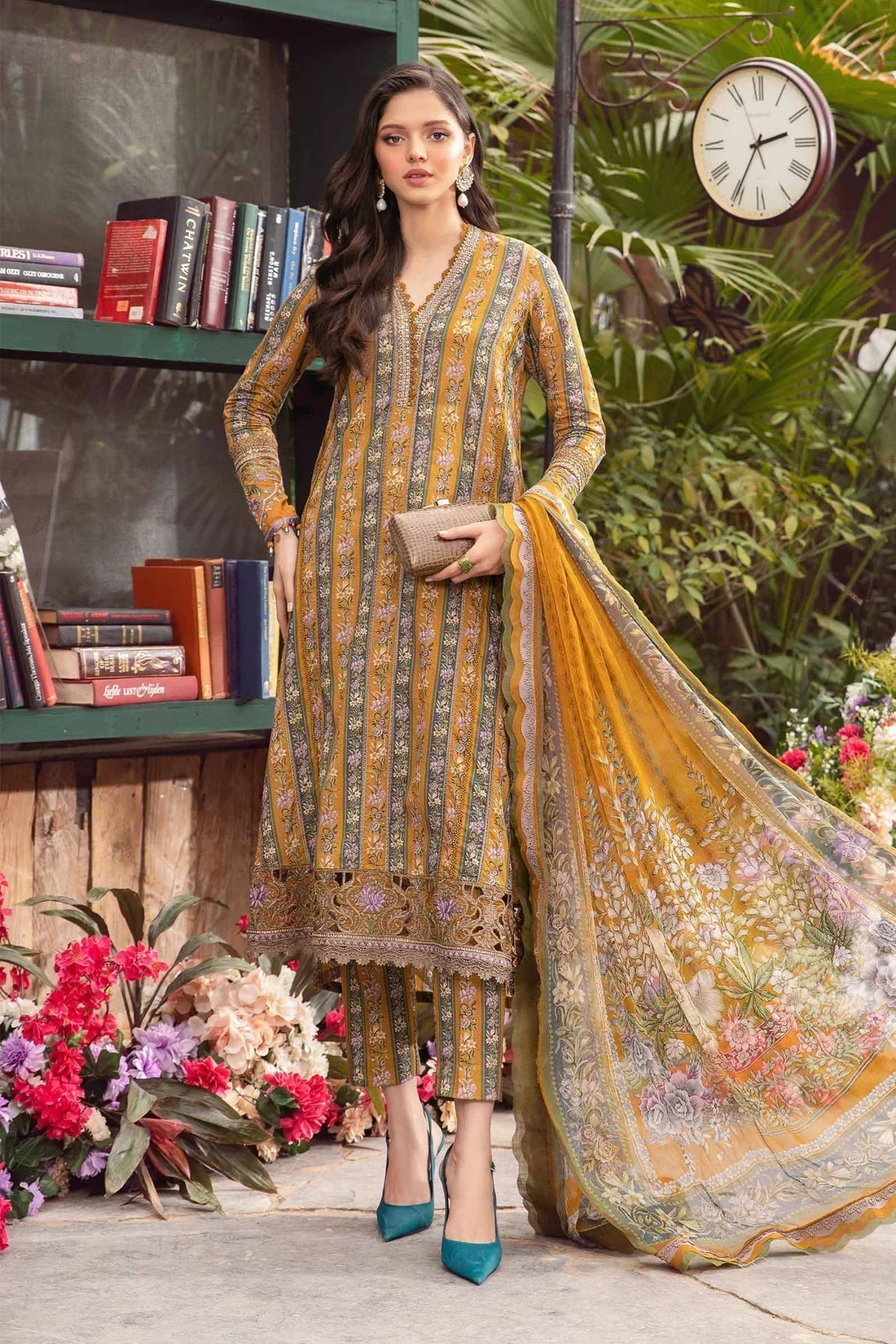 Maria B | M Prints Spring 24 | MPT-2107-A by Maria B - Designer Dress  - Type : Ladies Clothes - Available at Libayah - 100% Original 