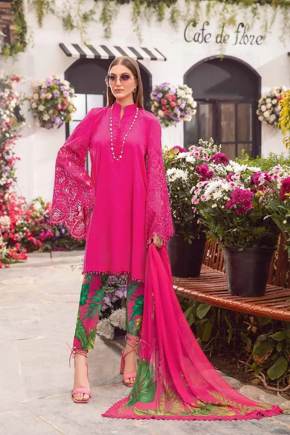 Maria B | M Prints Spring 24 | MPT-2101-B by Maria B - Designer Dress  - Type : Ladies Clothes - Available at Libayah - 100% Original 