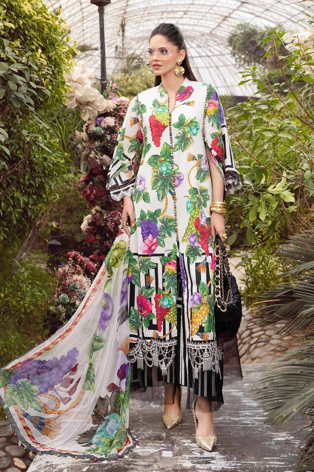 Maria B | M Prints Spring 24 | MPT-2108-A by Maria B - Designer Dress  - Type : Ladies Clothes - Available at Libayah - 100% Original 